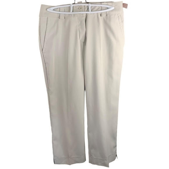 Nike Golf Dry Fit Ladies Size 4 Beige Golf Pants Mid Rise - Picture 2 of 11